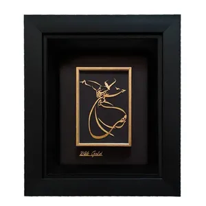 تابلو طلا کوب زرکات طرح سماع مدل F119