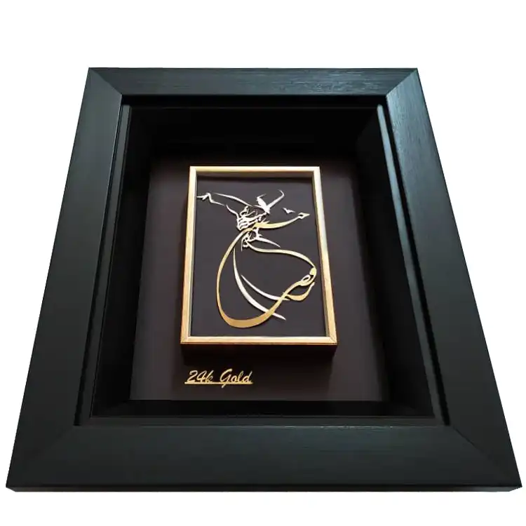 تابلو طلا کوب زرکات طرح سماع مدل F119