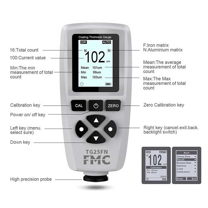 ضخامت سنج رنگ اف ام سی مدل TG25FN