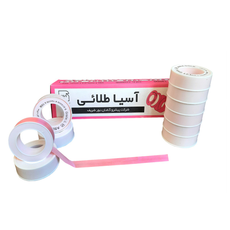 نوار تفلون آسیا طلائی کد 0127 بسته 12 عددی