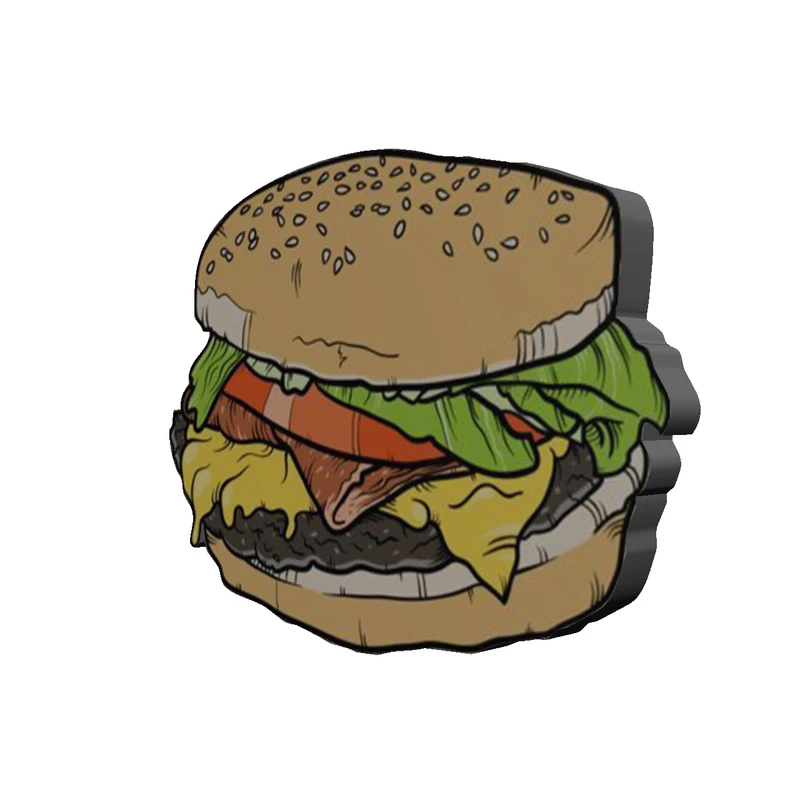 استیکر تزئینی موبایل طرح همبرگر کد 495