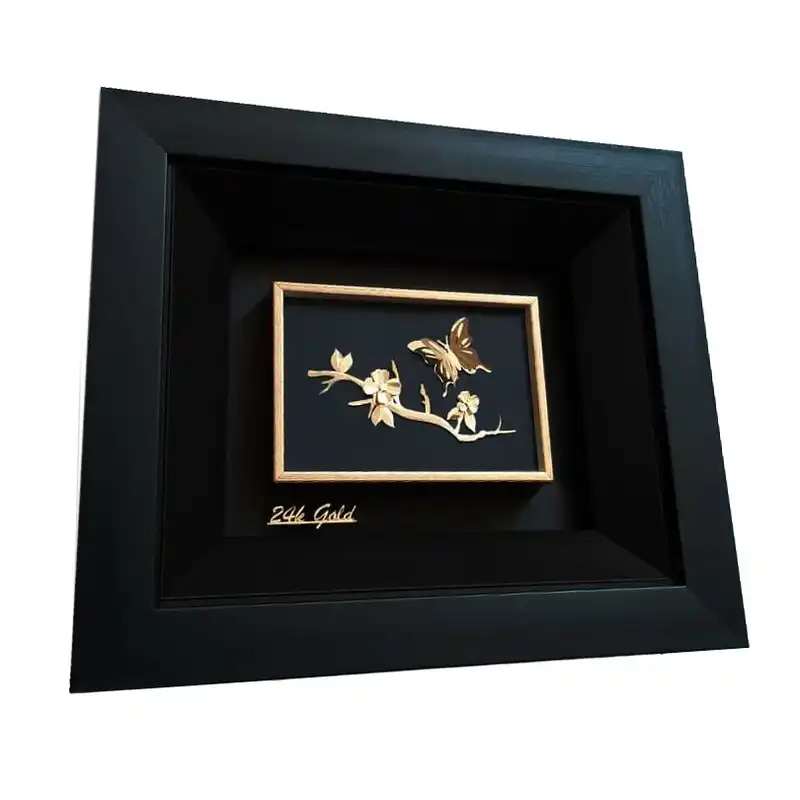 تابلو طلا کوب زرکات طرح بهار مدل F121