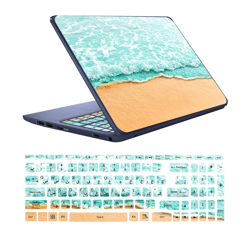  استیکر لپ تاپ به همراه برچسب حروف فارسی کیبورد کد S01
