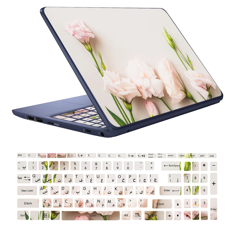 استیکر لپ تاپ کد D01 به همراه برچسب حروف فارسی کیبورد