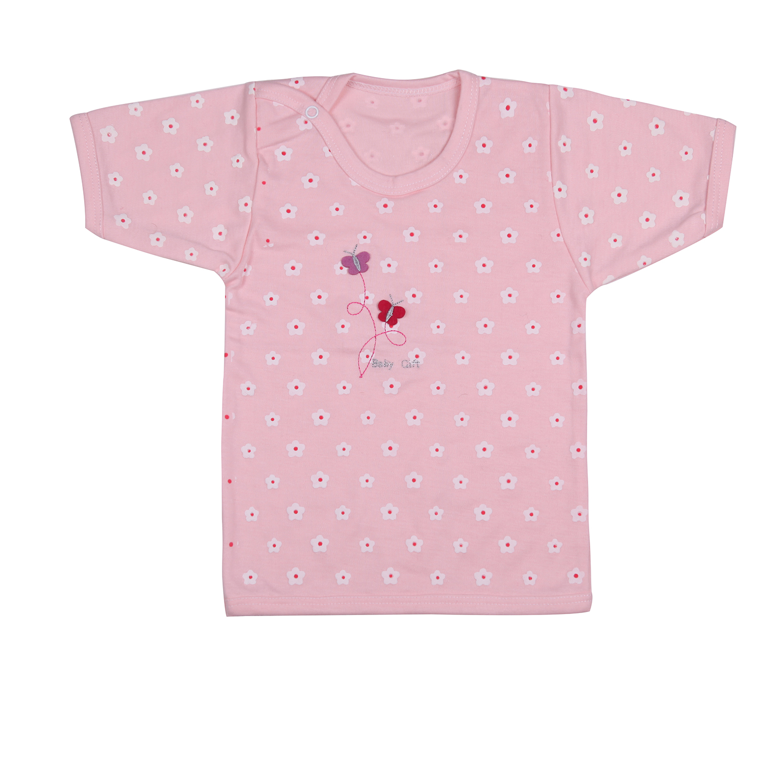 تی شرت نوزادی دخترانه طرح شکوفه کد SHK
