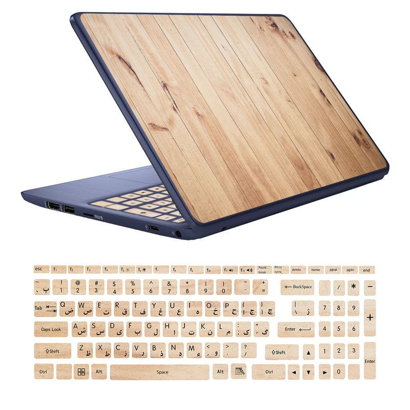 استیکر لپ تاپ کد W01 به همراه برچسب حروف فارسی کیبورد