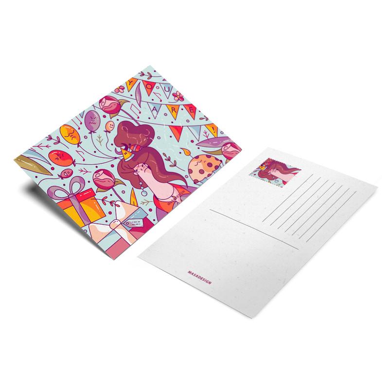 کارت پستال ماسا دیزاین طرح تولد کد postv265