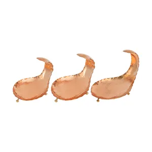 شیرینی خوری مسی مدل MN-01 کد 01 مجموعه 3 عددی