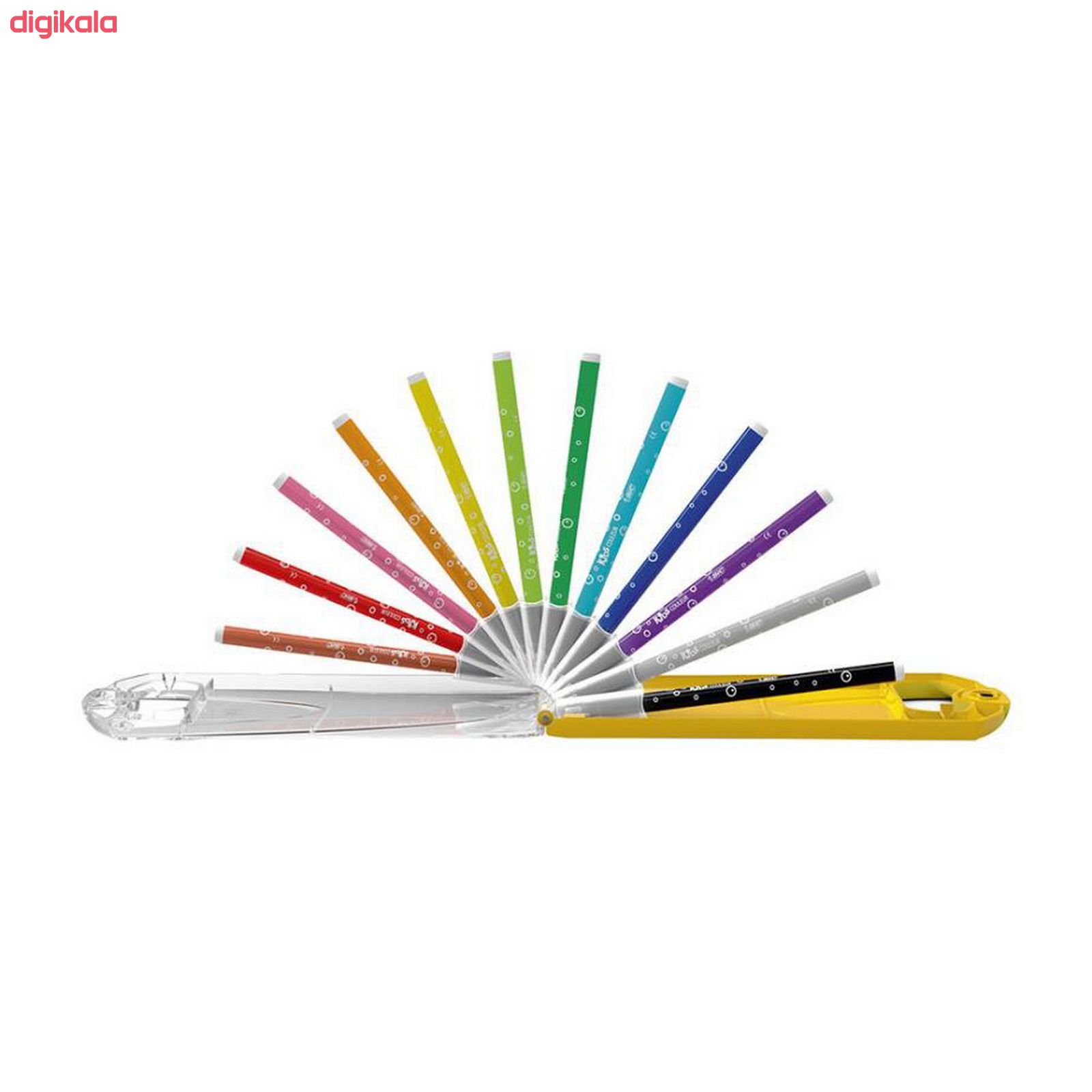 ماژیک رنگ آمیزی 12 رنگ بیک مدل Kid Couleur main 1 3
