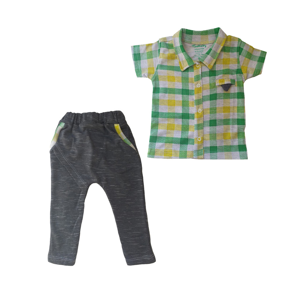 ست پیراهن و شلوار نوزاد پسرانه کد 29
