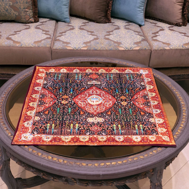 رومیزی طرح باغ تبریز کد KN-SQT65