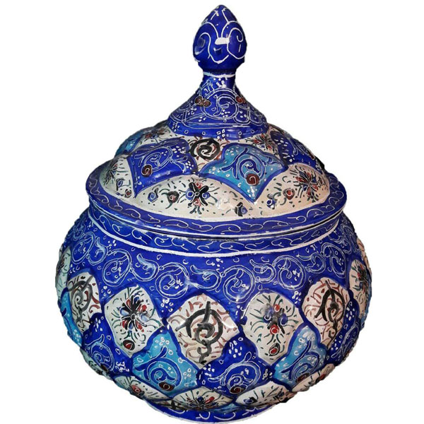 قندان میناکاری مدل اسلیمی ختایی کد 070