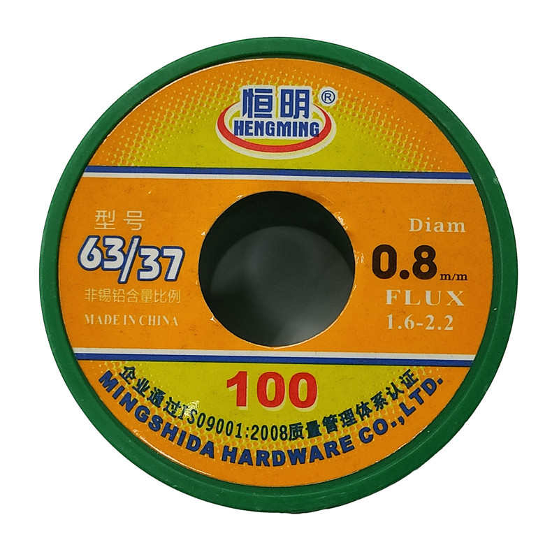 سیم لحیم هنگ مینگ مدل 001 وزن 100 گرم سیم لحیم هنگ مینگ مدل 001 وزن 100 گرم