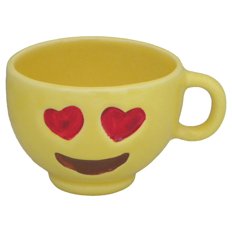 گلدان طرح ایموجی مدل چشم قلبی