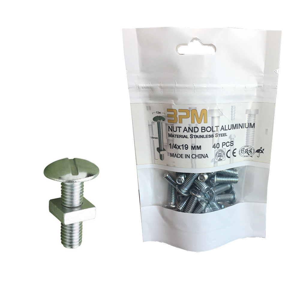 پیچ و مهره ورشویی مدل BPM1/4-19 بسته 40 عددی