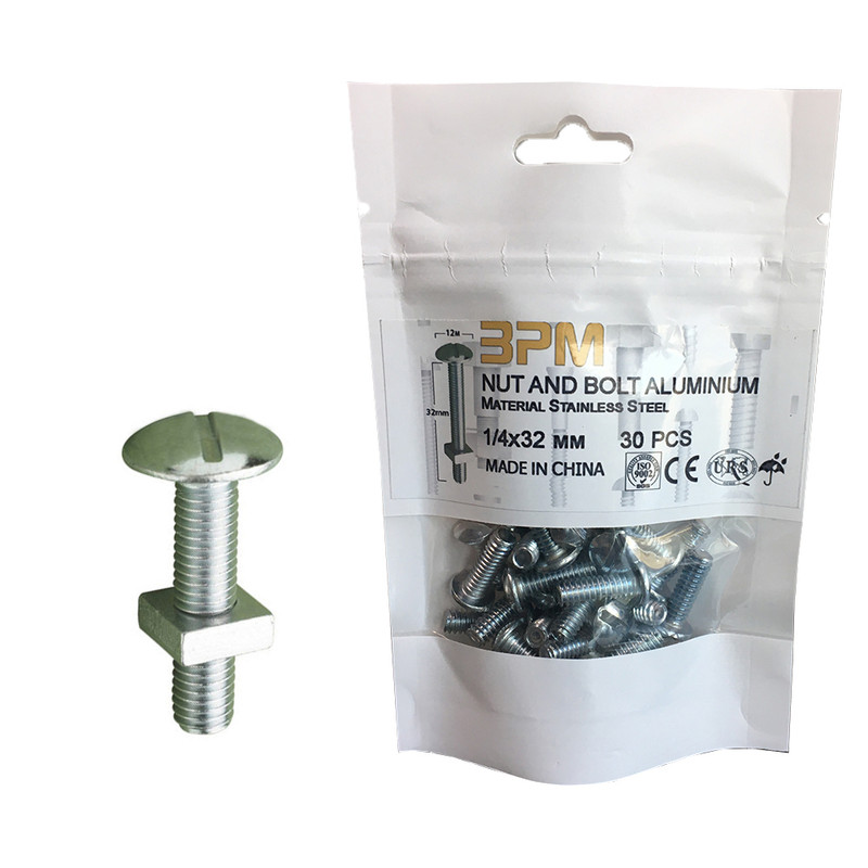 پیچ و مهره ورشویی مدل BPM1/4-32 بسته 30 عددی