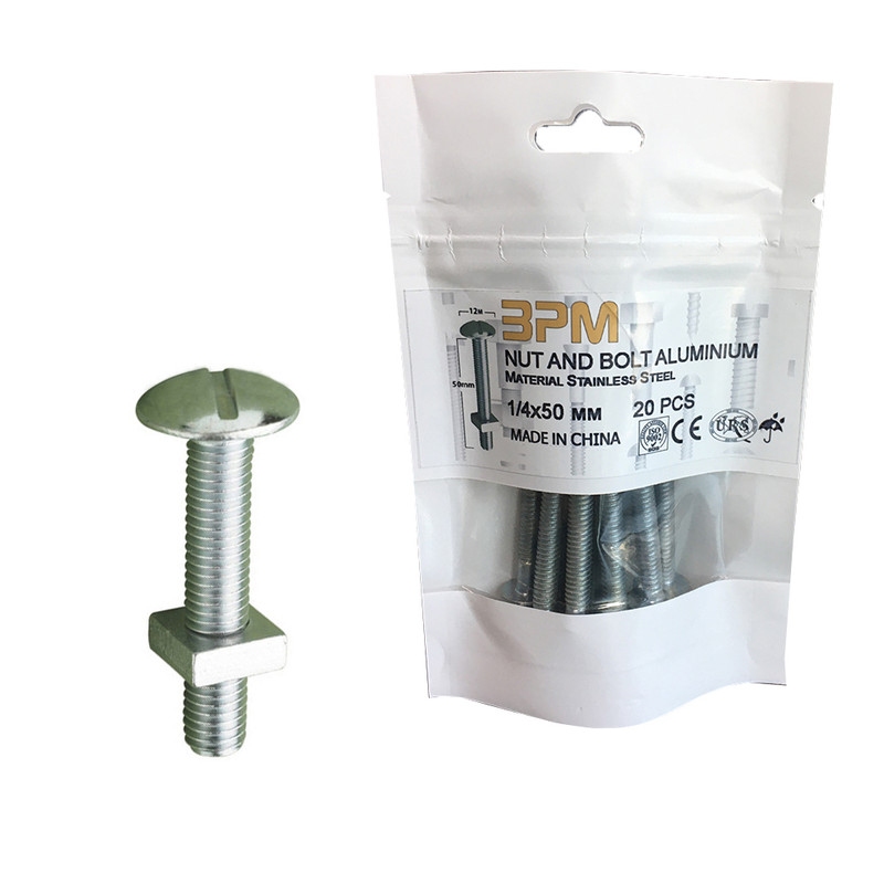 پیچ و مهره ورشویی مدل BPM1/4-50 بسته 20 عددی