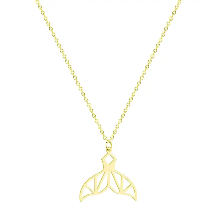 گردنبند زنانه طرح بال وال کد F212