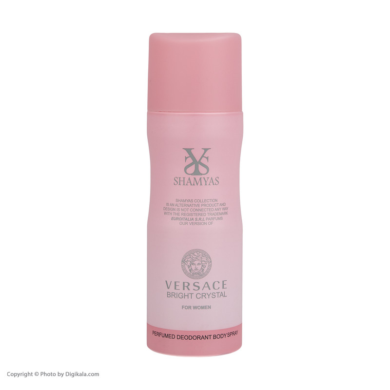 اسپری خوش بو کننده بدن زنانه شمیاس مدل Versace حجم 200 میلی لیتر