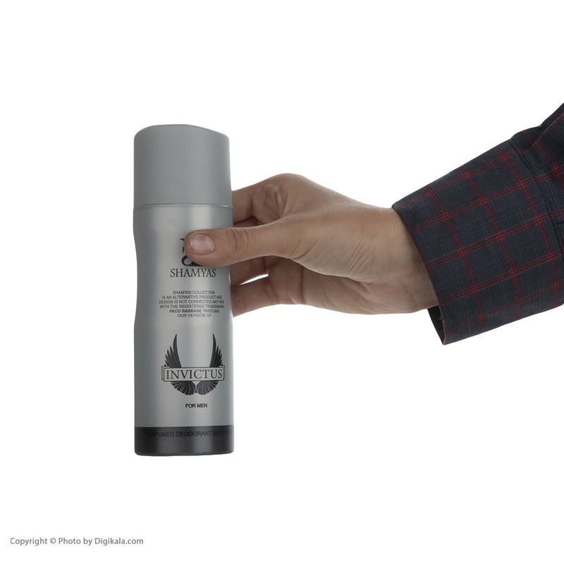 اسپری خوش بو کننده بدن مردانه شمیاس مدل Invictus حجم 200 میلی لیتر