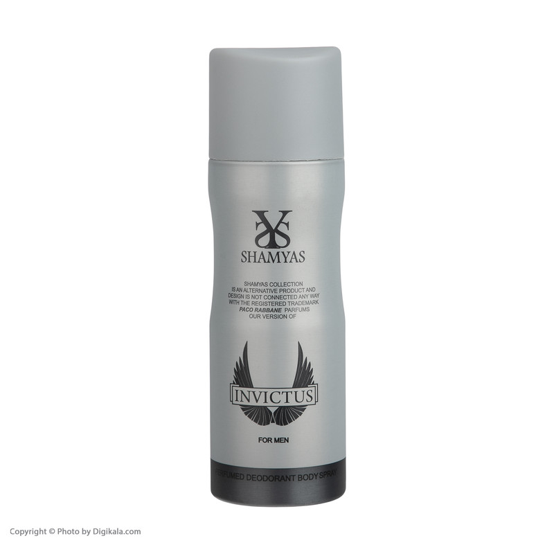 اسپری خوش بو کننده بدن مردانه شمیاس مدل Invictus حجم 200 میلی لیتر