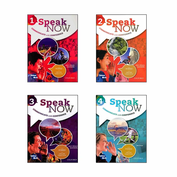 کتاب speak now اثر Jack C. Richards and David Bohlke انتشارات زبان مهر 4 جلدی