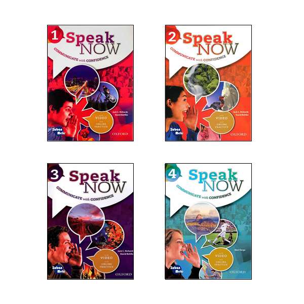 کتاب speak now اثر Jack C. Richards and David Bohlke انتشارات زبان مهر 4 جلدی
