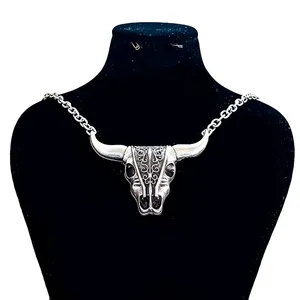 گردنبند مردانه طرح بوفالو کد GR-BUFF