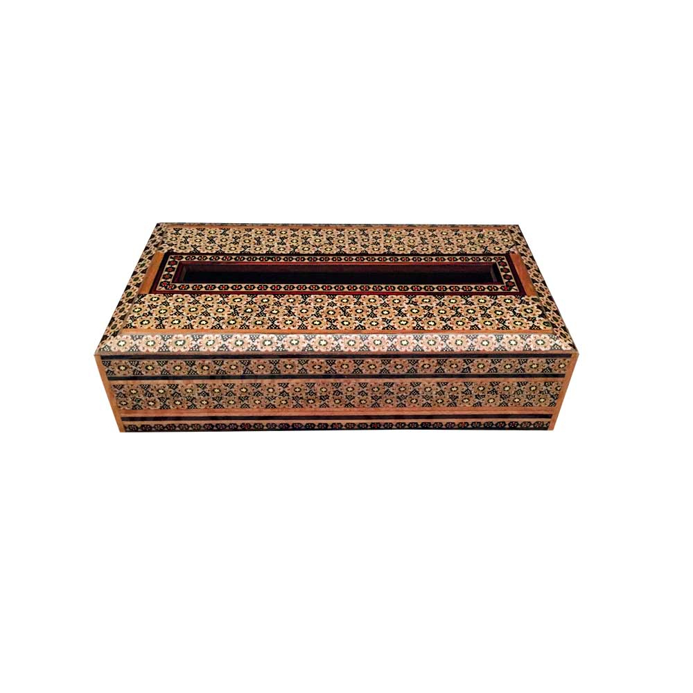 جعبه دستمال کاغدی خاتم کاری کد IN 201
