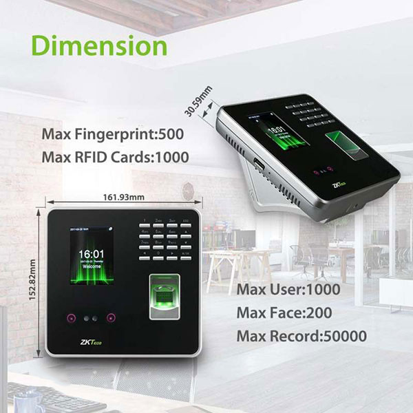 دستگاه حضور و غیاب زد کی تی اکو مدل MB20