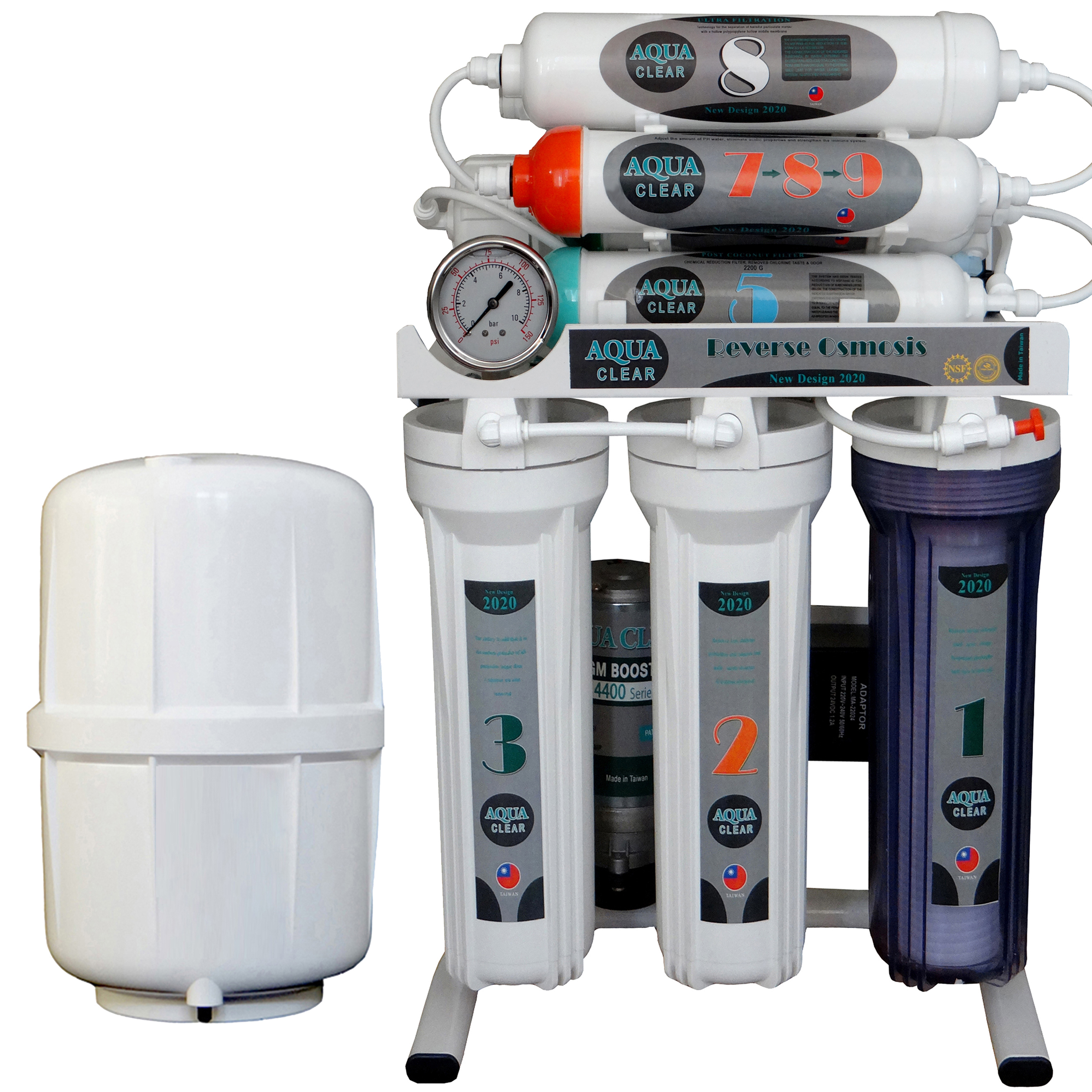 دستگاه تصفیه کننده آب آکوآکلیر مدل NEWDESIGN 2020 - AFQ9 به همراه فیلتر مجموعه 3 عددی