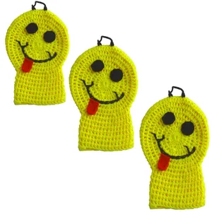 لیف حمام طرح ایموجی کد 20047 بسته 3 عددی
