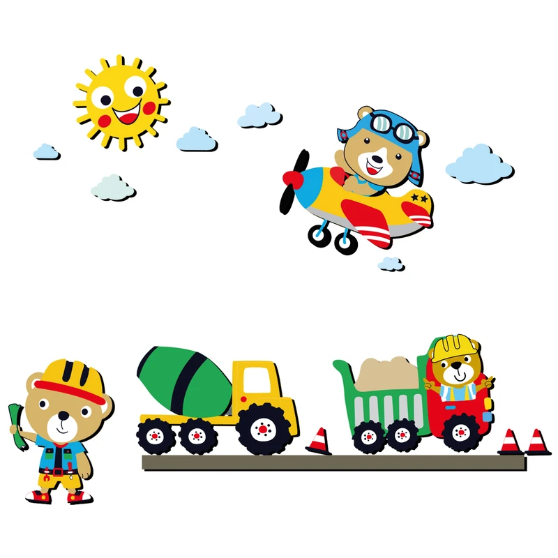 استیکر چوبی ژیوار طرح transport