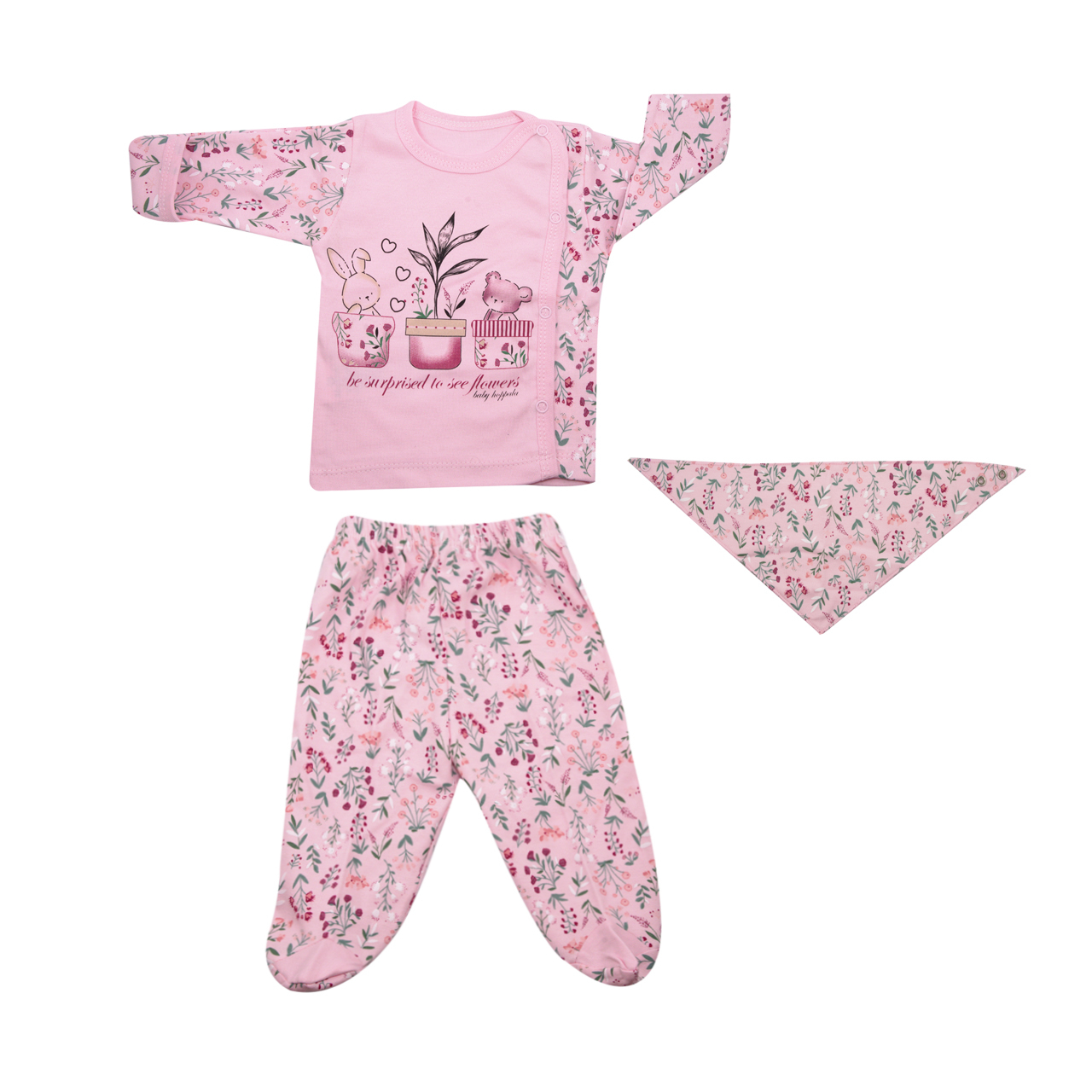 ست 3 تکه لباس نوزاد کد 005591