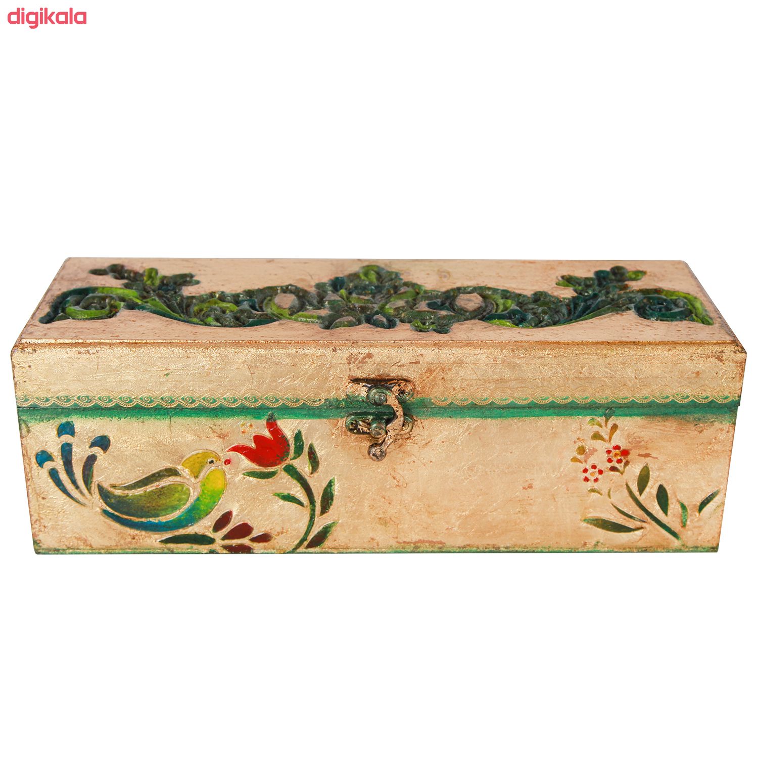 جعبه هدیه چوبی طرح گل و مرغ کد 324010 main 1 1
