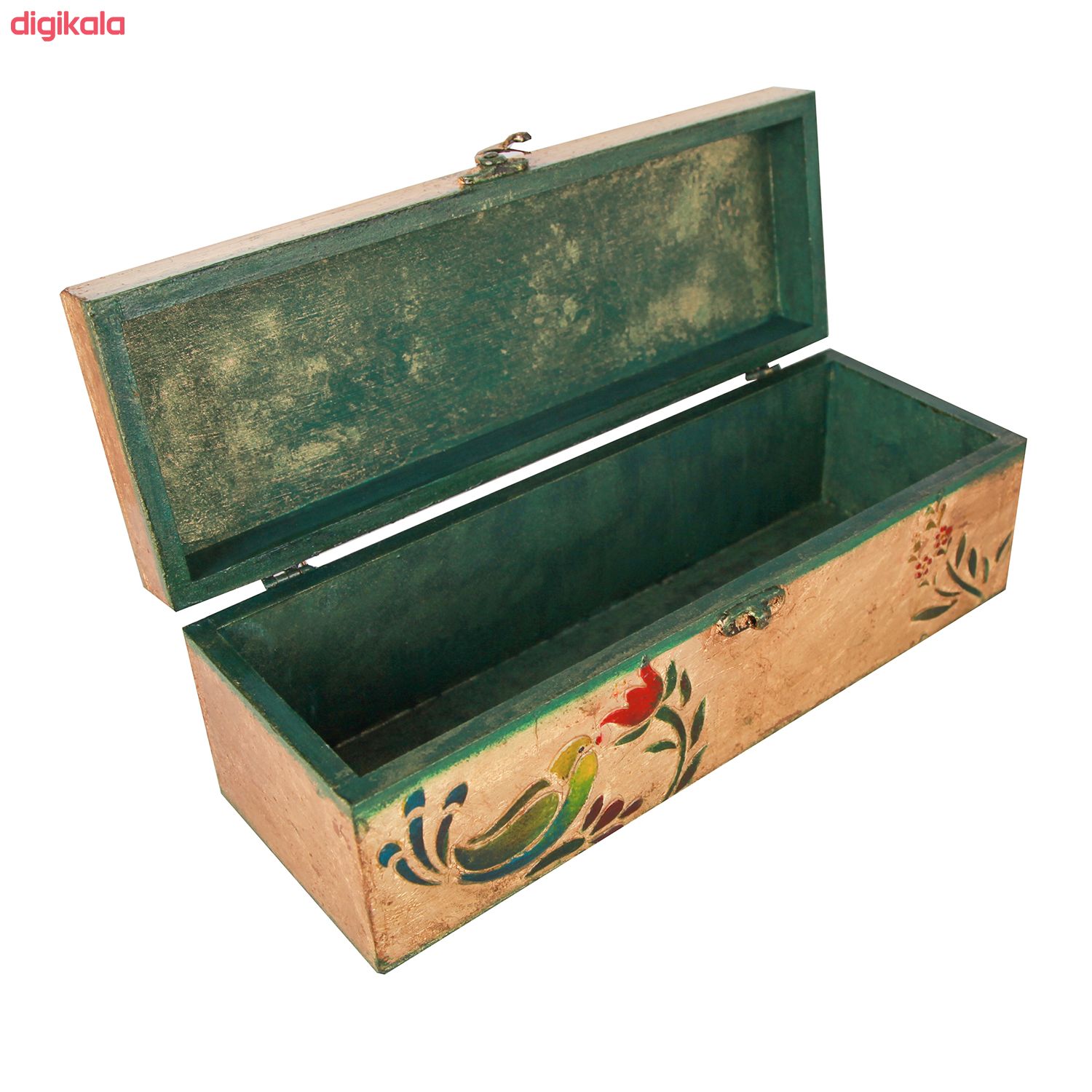 جعبه هدیه چوبی طرح گل و مرغ کد 324010 main 1 5