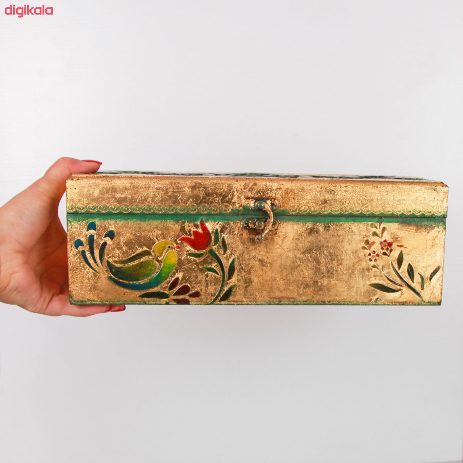جعبه هدیه چوبی طرح گل و مرغ کد 324010 main 1 6