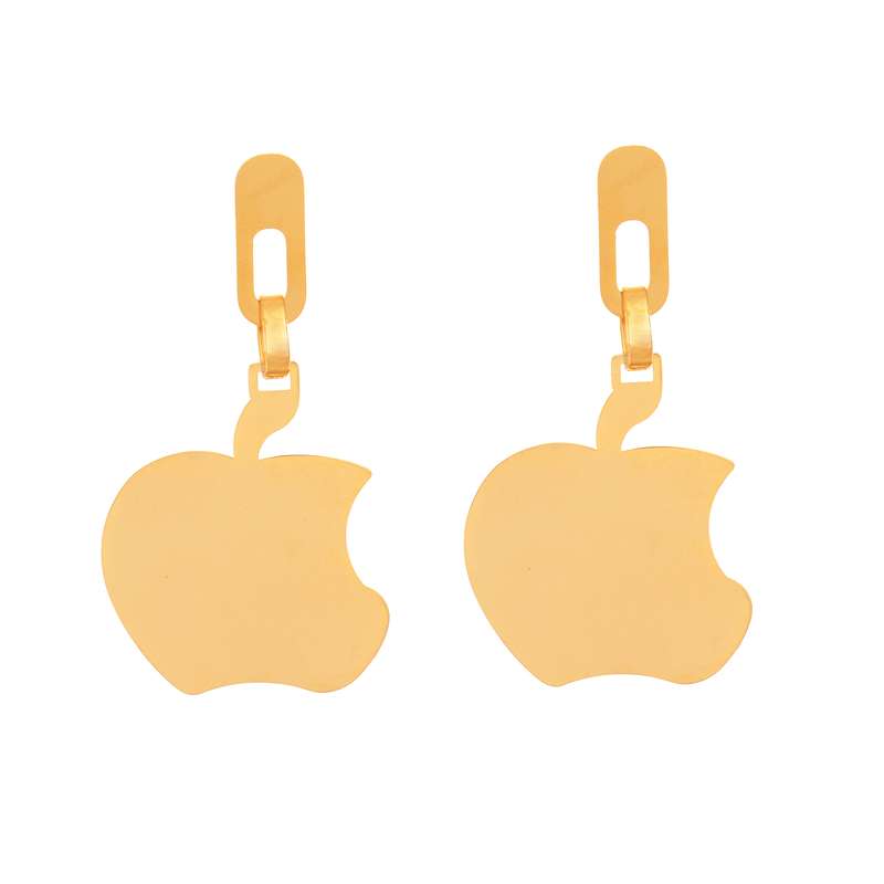 گوشواره زنانه طرح سیب کد GO1505 گوشواره زنانه طرح سیب کد GO1505