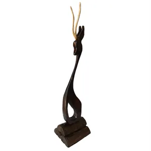 مجسمه چوبی طرح غزال کد 020