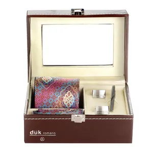  ست کراوات و دستمال جیب و دکمه سردست مردانه کد ۸۰۸