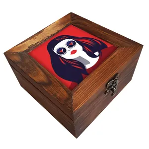  جعبه هدیه چوبی کد A45