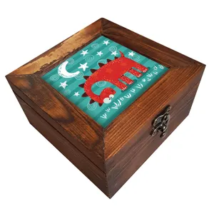  جعبه هدیه چوبی کد A76