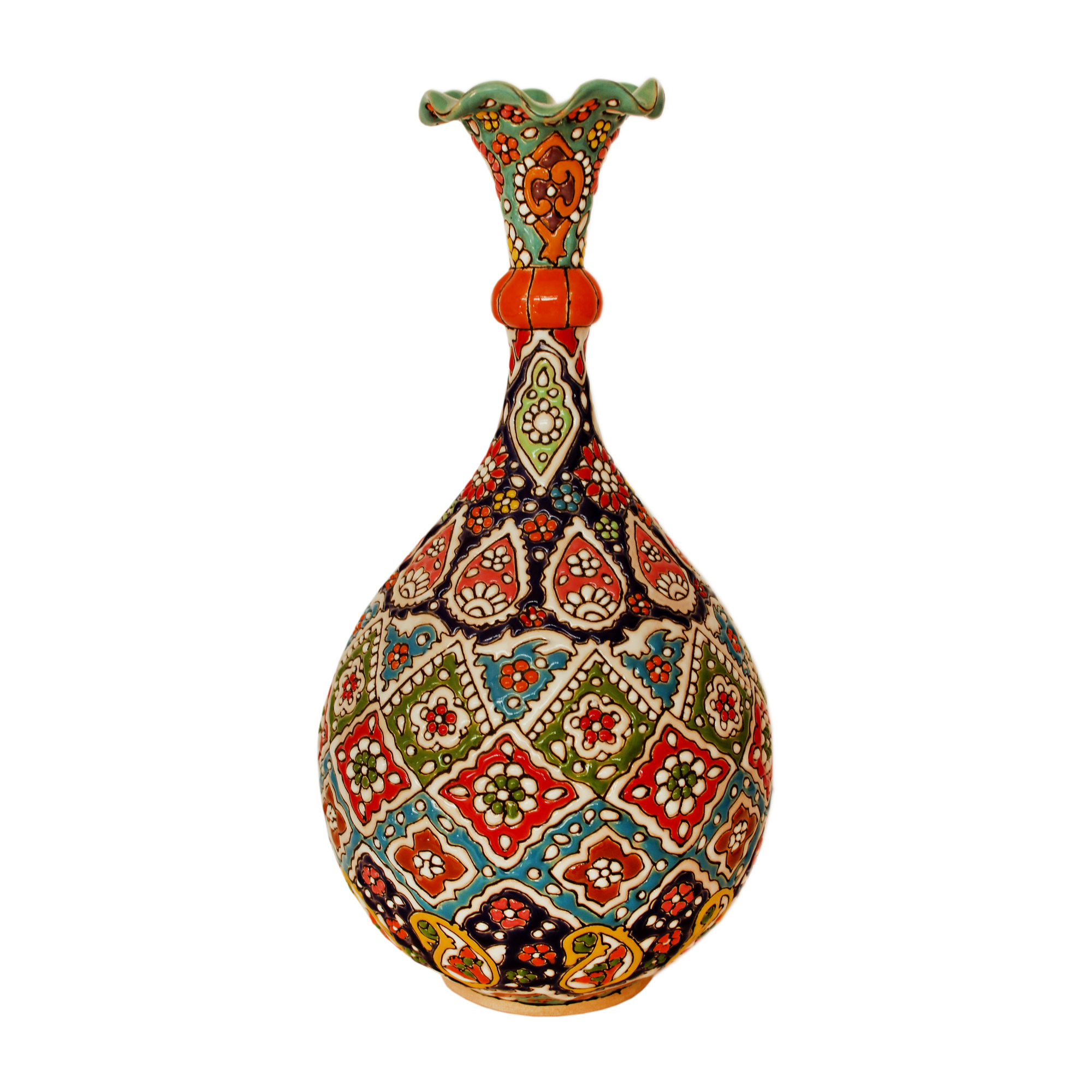 گلدان میناکاری سفالی کد 30100010007