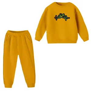 ست سویشرت و شلوار بچگانه مدل دوچرخه کد 14 رنگ زرد