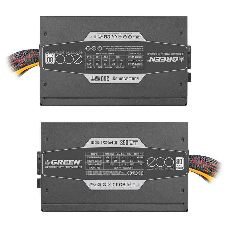 منبع تغذیه گرین مدل GP350A-ECO Rev3.1