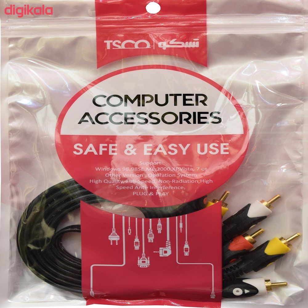 کابل تبدیل 3 به 3 RCA تسکو مدل TC 13 طول 1.5 متر main 1 2