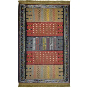 گلیم دستبافت دو متری کد 981234