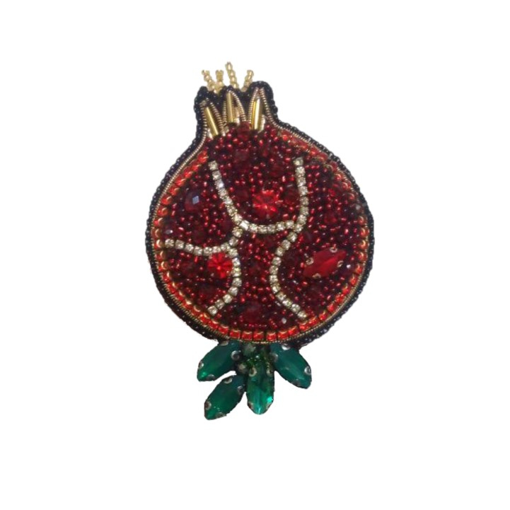 گل سینه زنانه طرح انار