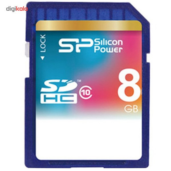 کارت حافظه SDHC سیلیکون پاور کلاس 10 - 8 گیگابایت