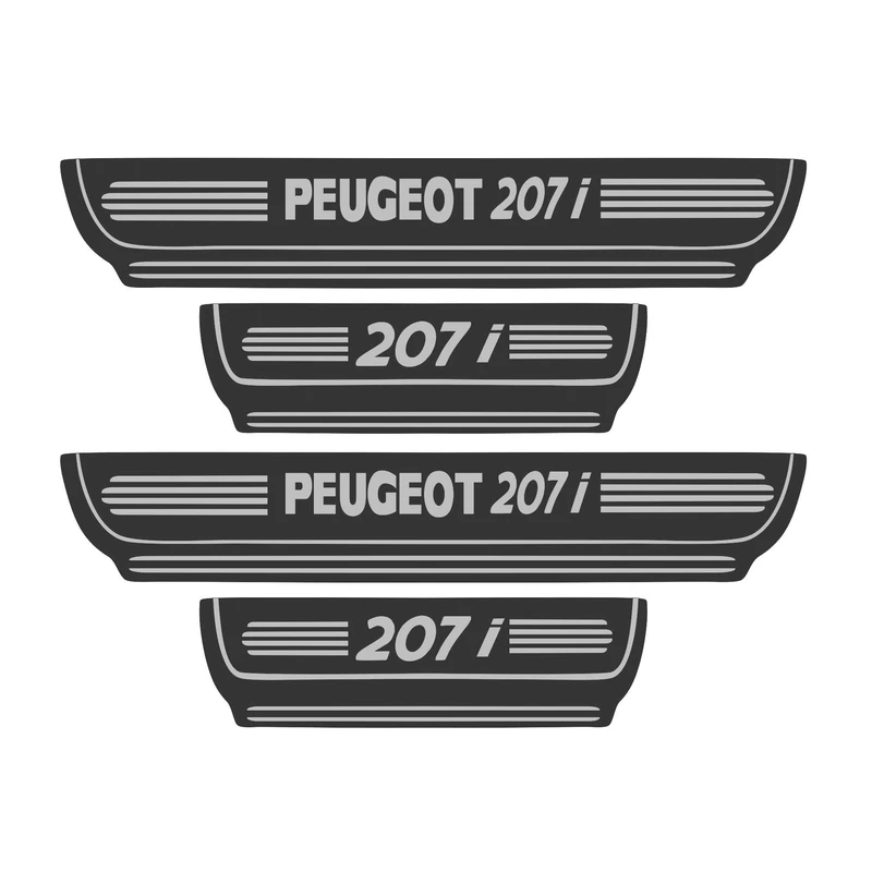 برچسب پارکابی خودرو کد S101 مناسب برای پژو 207 مجموعه 4 عددی